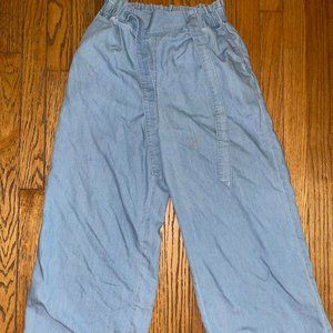 & denim pants size 2 with stain on front leg
